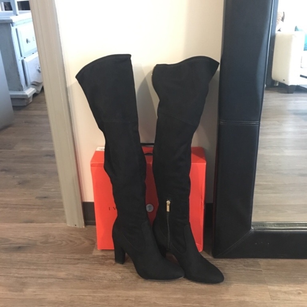 Black over the knee boots, size 7